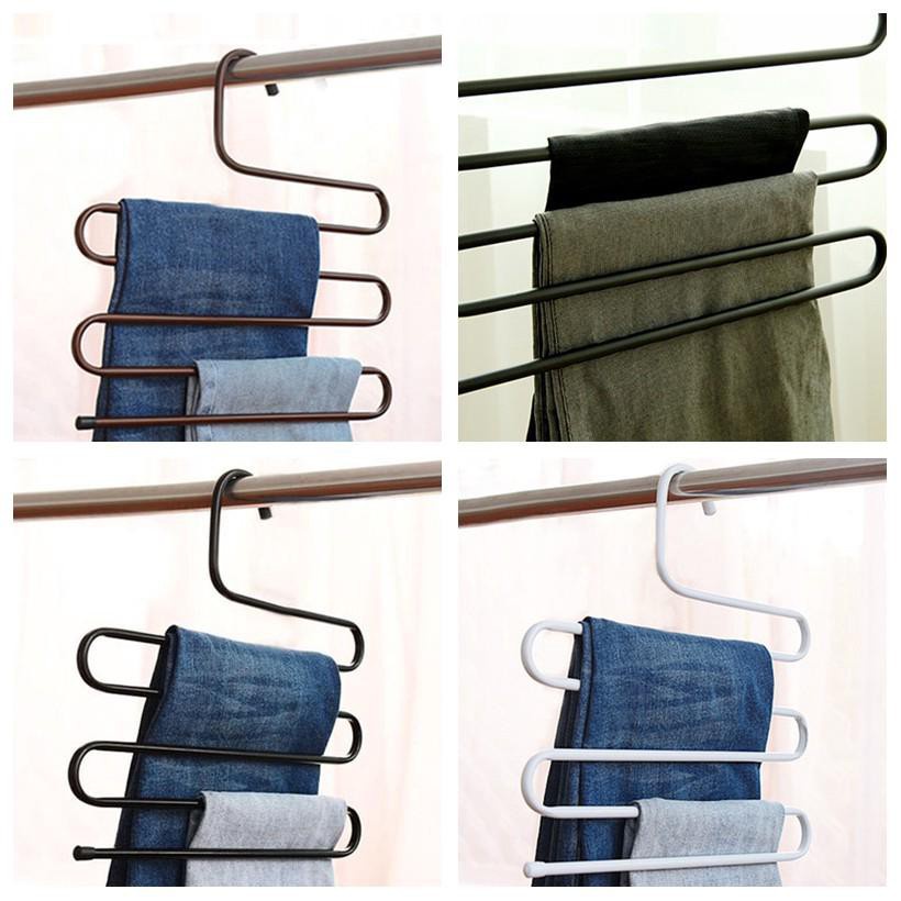 Móc Treo Quần Áo, Treo Khăn Đa Năng 5 Tầng Mẫu Inox Sáng Bóng