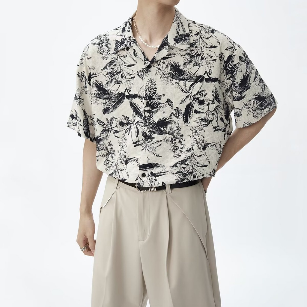 Áo Sơ Mi Tay Lỡ Phong Cách Harajuku Thời Trang Mùa Hè Cho Nam