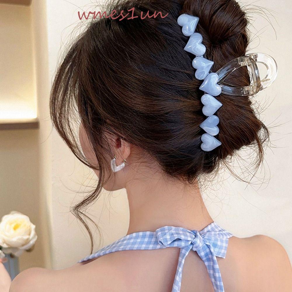 Kẹp Tóc Hình Trái Tim Dạng Thạch Cỡ Lớn 15H Dễ Thương Cho Bạn Gái