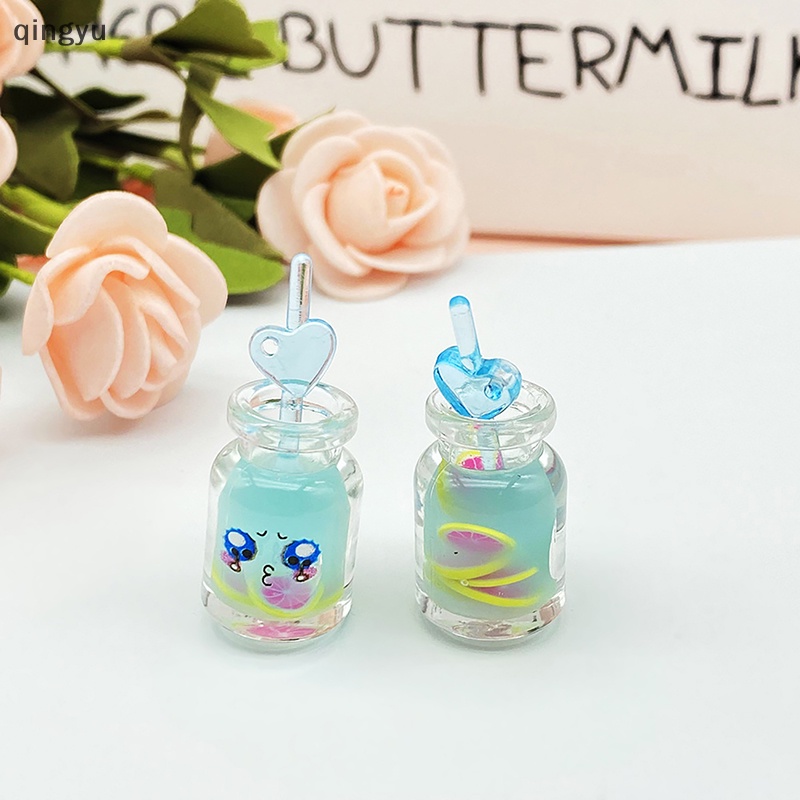 Bộ 5 Cốc Uống Nước Mini Bằng Resin Dạ Quang Dễ Thương Kèm Ống Hút Trang Trí Xe Hơi Màu Sắc Ngẫu Nhiên