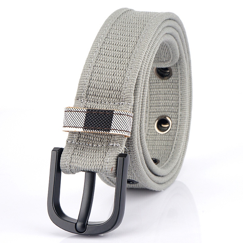 Thắt Lưng Vải Canvas Khóa Hợp Kim Thời Trang Cho Nam Nữ