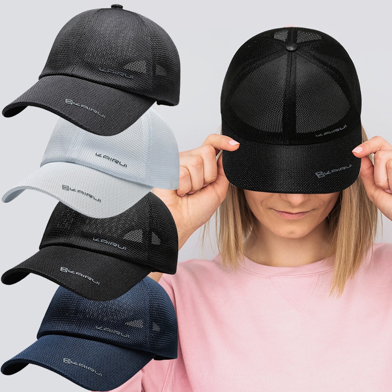 Mũ Lưỡi Trai Phối Lưới Thoáng Khí Thấm Hút Mồ Hôi Thời Trang Mùa Hè