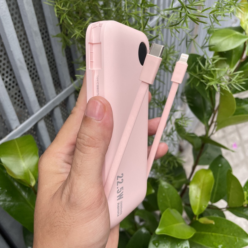 Pin dự phòng sạc nhanh Remax RPP-179 Journey Series 20000mAh tích hợp 2 cáp sạc - hỗ trợ PD và QC 22.5W