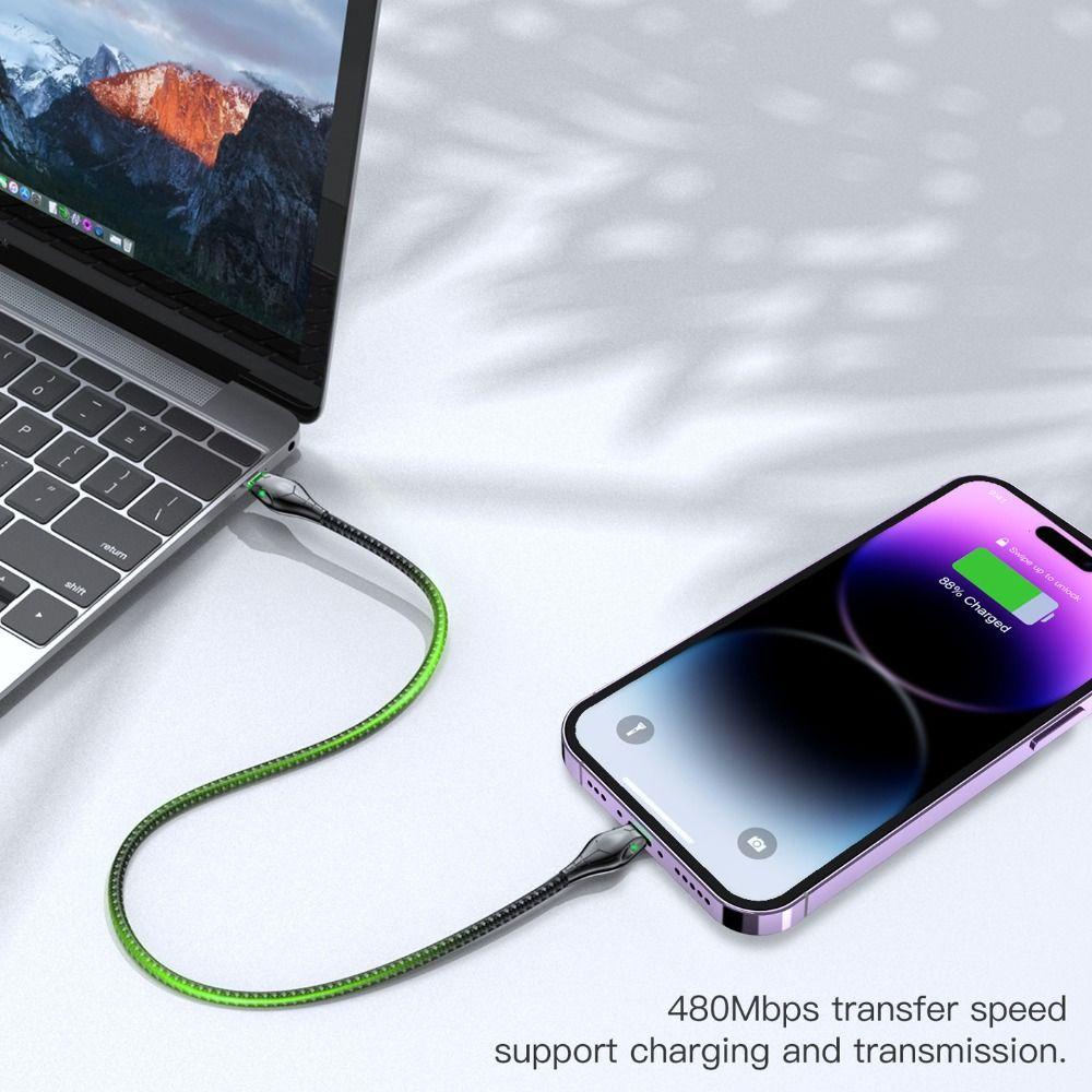 Cáp Sạc Nhanh Có Đèn LED Và Dây Cáp USB-C Cho Điện Thoại