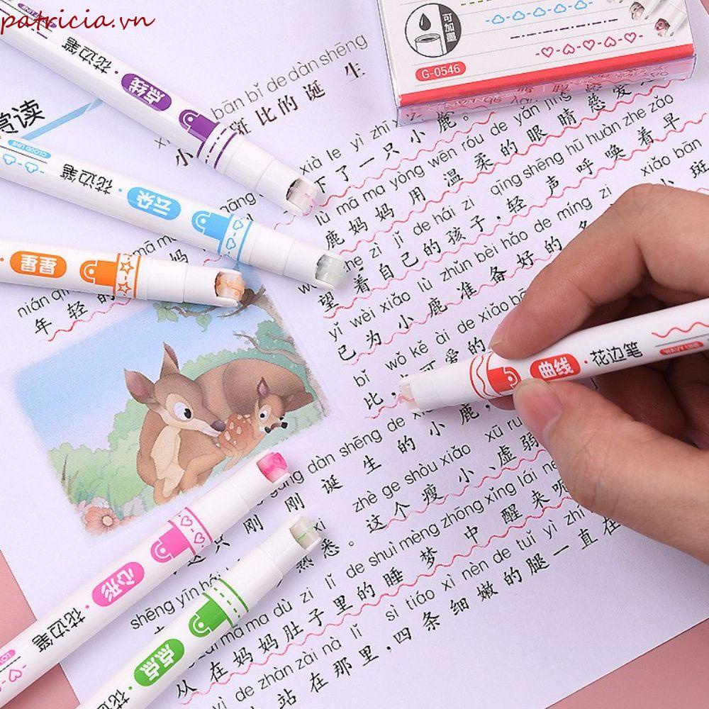 Bút Đánh Dấu PATRICIA Dạng Lăn Hình Trái Tim Màu Sắc Kẹo Ngọt Phong Cách Vintage Dành Cho Học