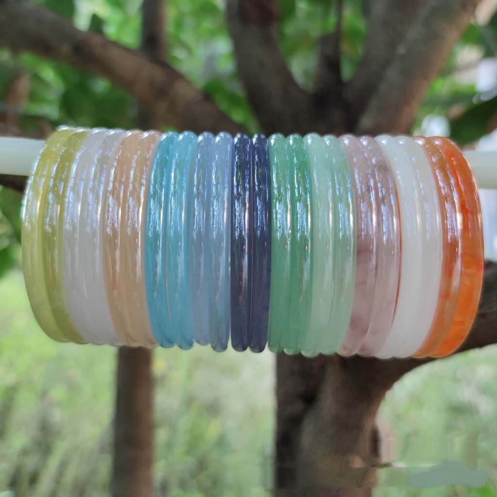 Jingdong Vòng Đeo Tay Không Cần Xỏ 60 Độ Mặt Kính Giả Ngọc Bích Phong Cách Hanfu Cổ Điển