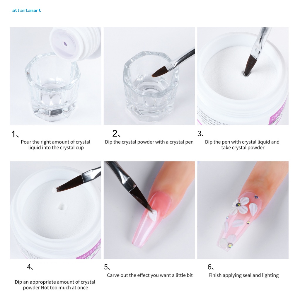 Túi Đựng Đồ Dùng Cao Cấp Tiện Dụng| Bột Polymer 3D Màu Trắng Hồng Dễ Sử Dụng Để Trang Trí Móng Nghệ Thuật 23g