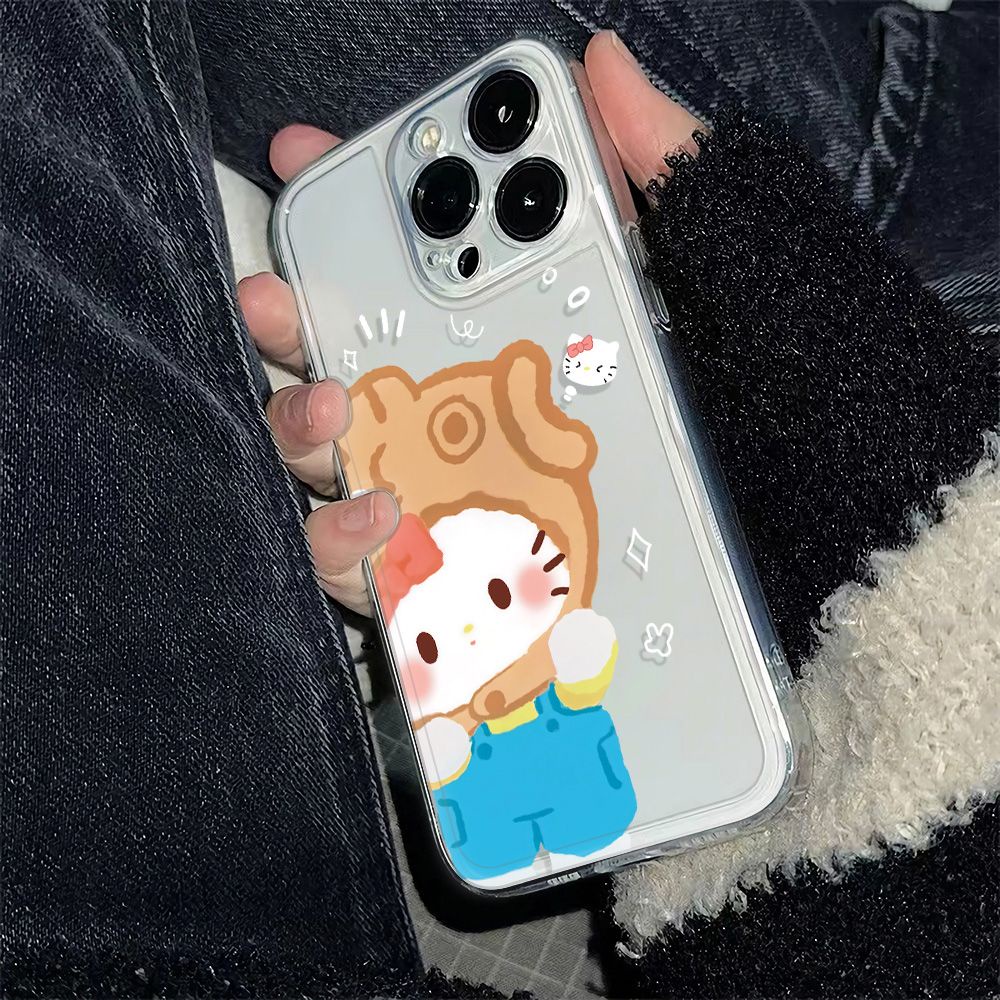 ✅Ốp Điện Thoại Mềm Chống Sốc In Hình Mèo Kitty Dễ Thương Cho Iphone 11iphone1213plus 14pro 78 6Inmax