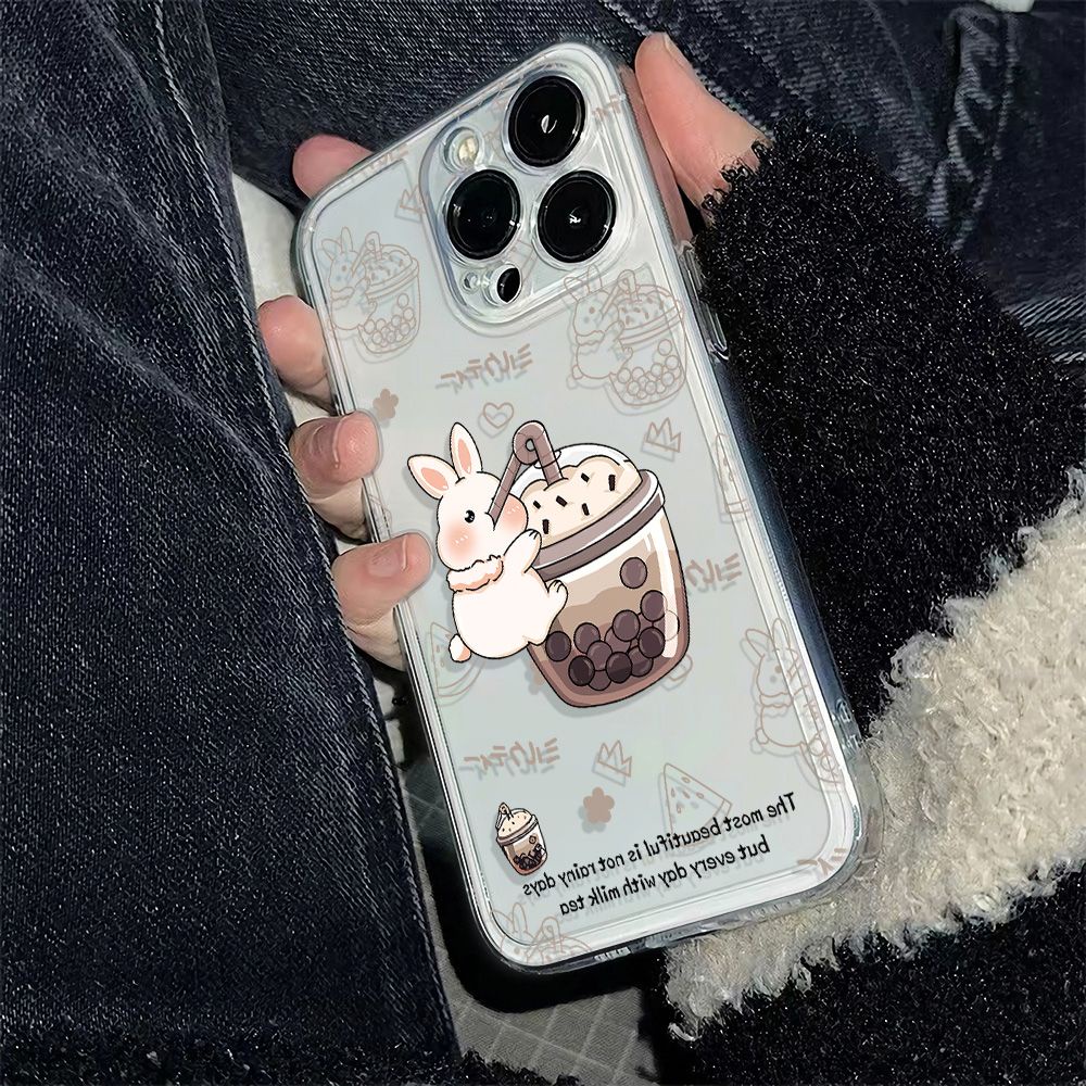 ✅Ốp Điện Thoại Mềm Chống Sốc Hình Trà Sữa Cho Iphone 13Iphone12Plus786In 14pro 11 WMZN