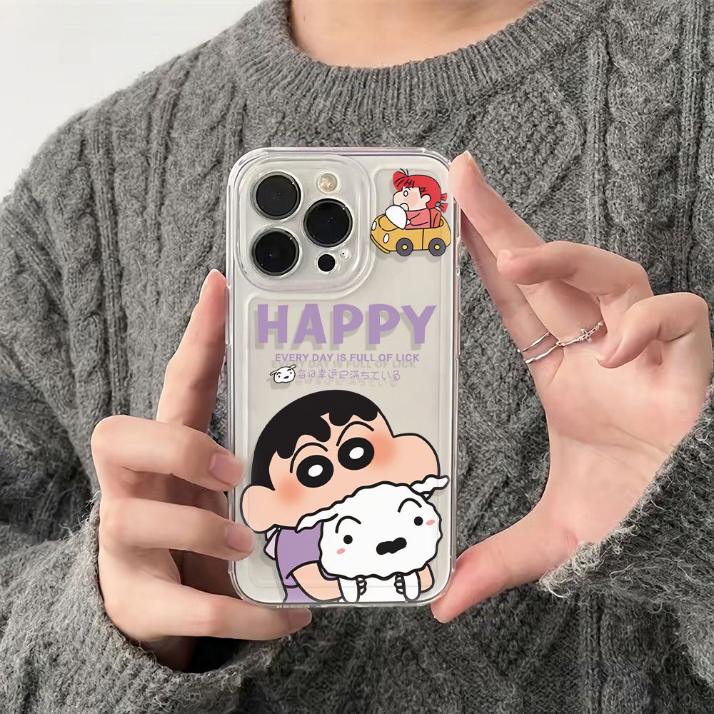 ✅Plus Ốp Điện Thoại Mềm Chống Sốc In Hình Shin-Chan Cho Iphone 14Pro 6In 11 Max 78Iphone 12 13 Xiaobai Ouki