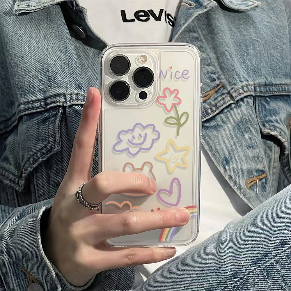 ✅Ốp Điện Thoại Mềm Chống Sốc Họa Tiết Graffiti 3D Đơn Giản Cho Iphone 1113plus 78 6In max 1214Pro