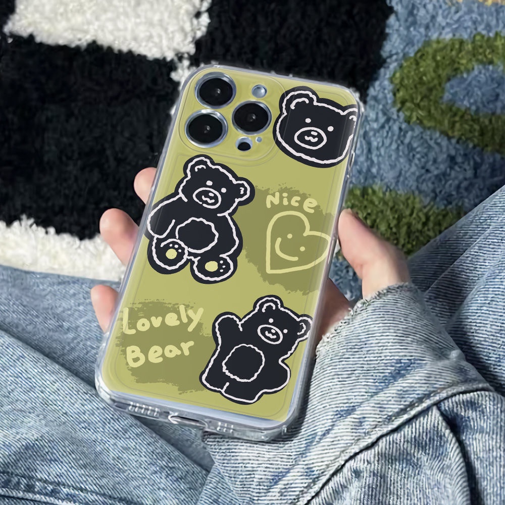✅Ốp Điện Thoại Mềm Chống Sốc Hình Gấu Cho Iphone12 7814promax 11 13 6In 6Y8W
