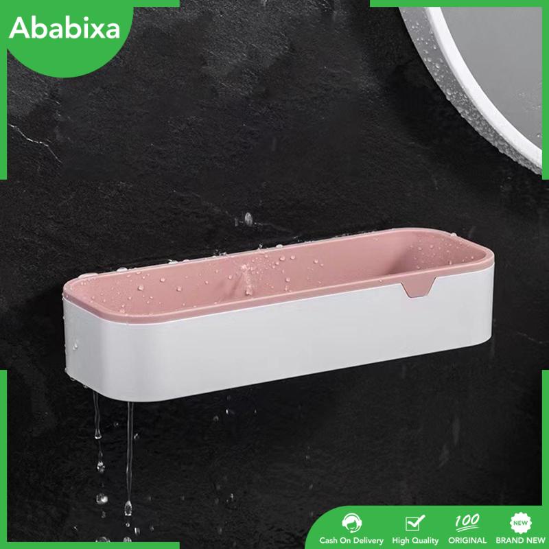 [Ababixa] Giá Đỡ Đồ Dùng Phòng Tắm Gắn Tường Có Lỗ Thoát Nước. Không Khoan. Kệ Đựng Đồ Dùng Nhà Bếp / Phòng Tắm Tiện Dụng Phụ Kiện Cho Nhà Tắm Tiện Dụng Và Bền