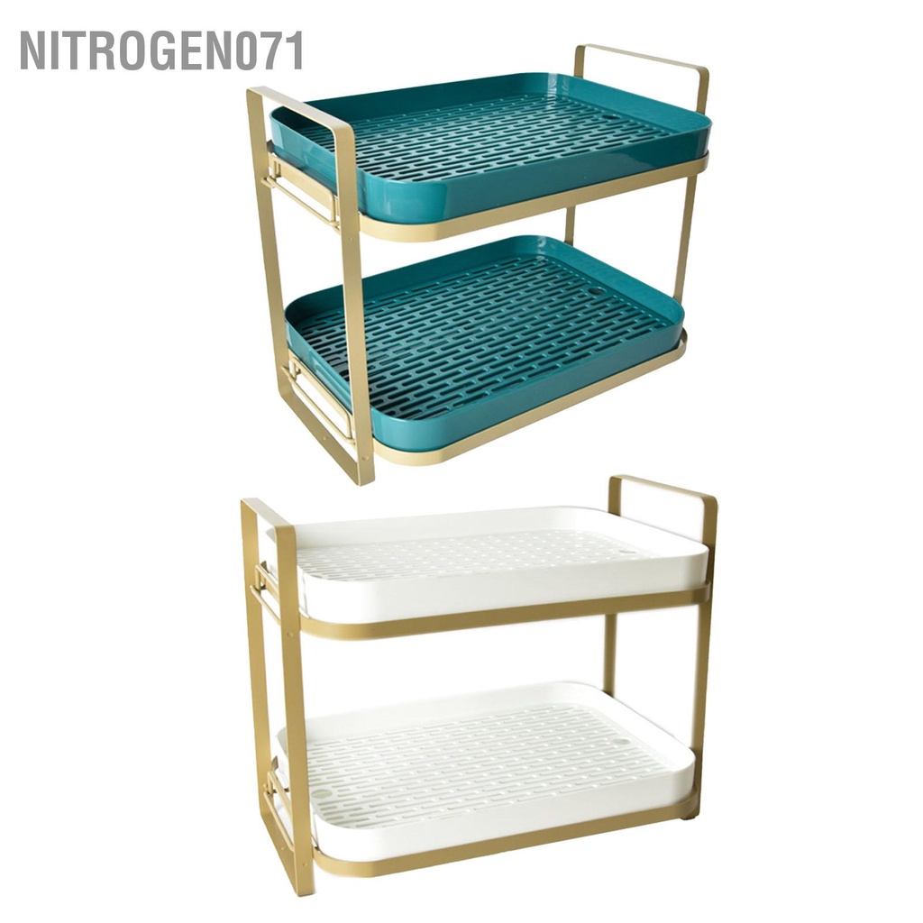 Giá kệ để cốc chén ly 2 tầng - Công Suất Lớn Bộ Trà Có Giá Để Đồ Khay Bếp Thoát nước - Nitrogen071