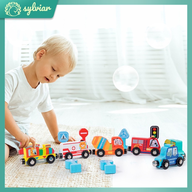 Đồ Chơi Tàu Lửa Bằng Gỗ Từ Tính Nhận Diện Giao Thông Giáo Dục Sớm Cho Bé Diy