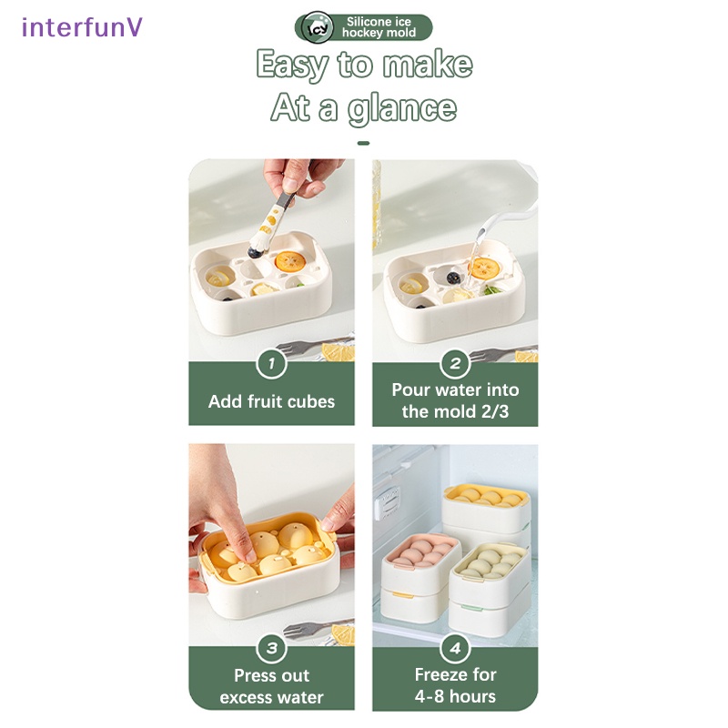 Khuôn Silicone Làm Đá Viên 6 Ngăn Tiện Lợi