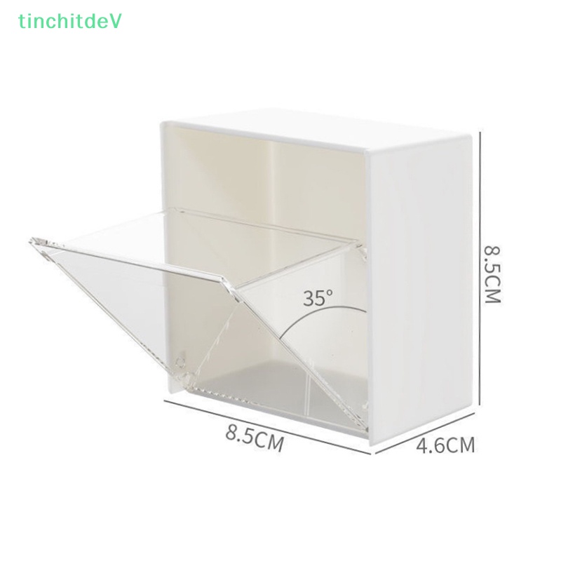 Hộp Đựng Bông Tăm / Bông Trang Điểm Gắn Tường Bằng Nhựa Chống Bụi