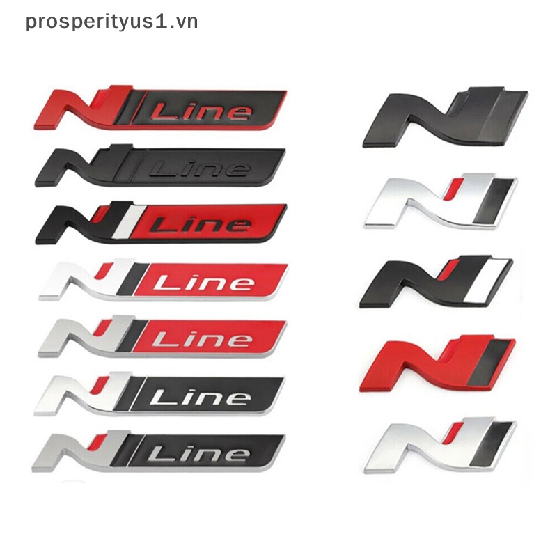 Huy Hiệu Kim Loại 3D Dán Trang Trí Thân Xe Hơi Hyundai N LINE i30 i20