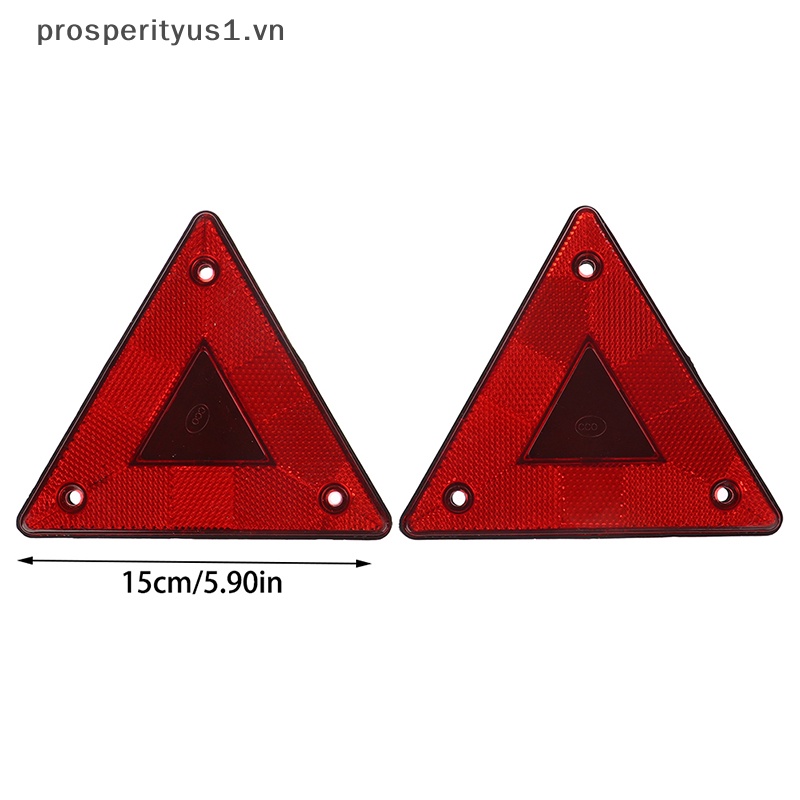 1 [prosperityus1] Bộ 2 Đèn Cảnh Báo Hình Tam Giác Phản Quang An Toàn Phía Sau Cho Xe Tải