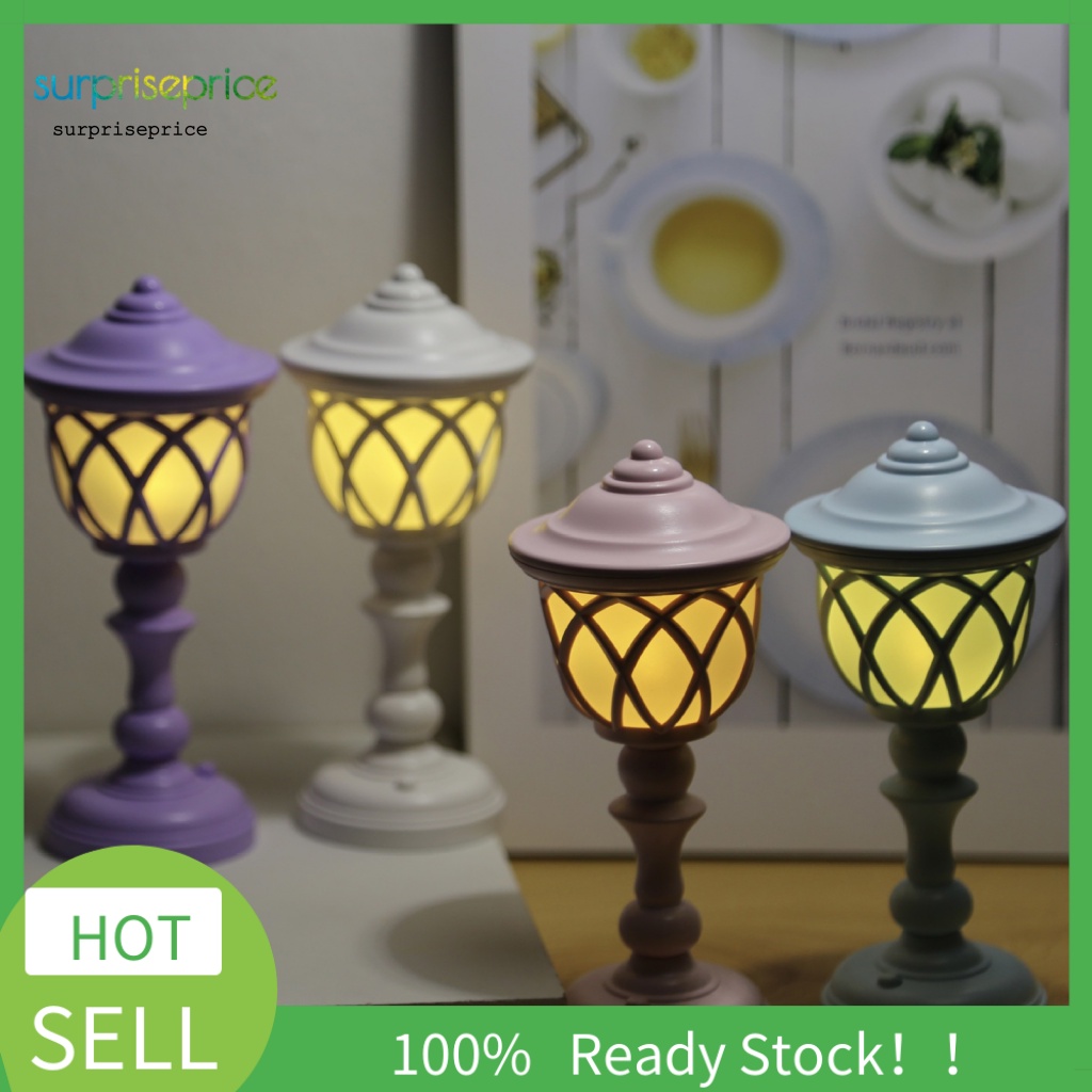 Đèn LED Ánh Sáng Ban Đêm Không Dây Đế Bằng Kim Loại Sử Dụng Pin Ổn Định Kiểu Retro Cho Nhà Ở / Quán Bar