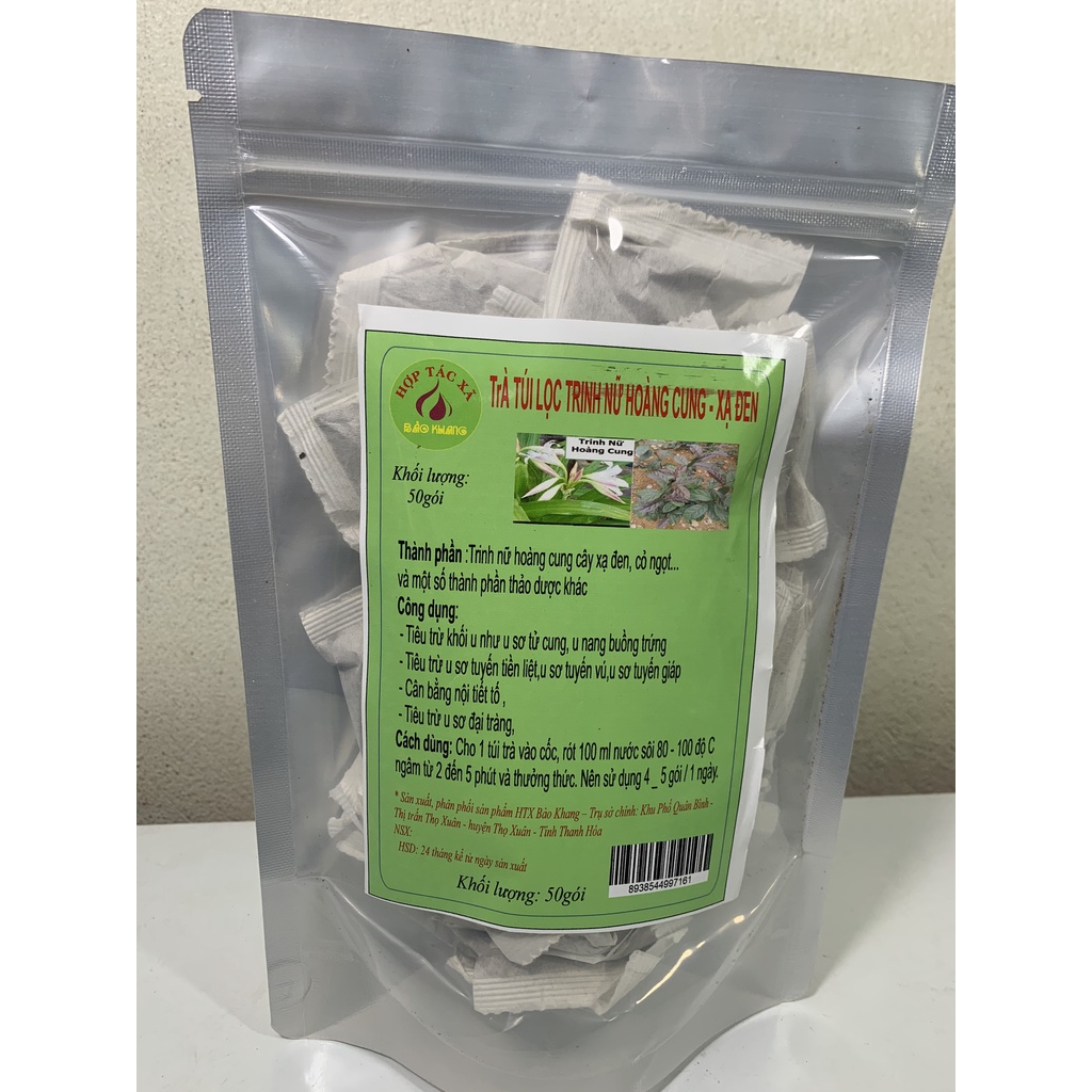 Trà trinh nữ hoàng cung túi lọc (50 gói), trà xạ đen, cây trinh nữ hoàng cung, ngăn chặn u xơ tử cung