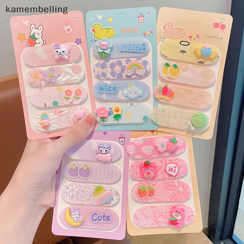 Set 4 Kẹp Tóc Hoạt Hình Xinh Xắn Cho Bé Gái