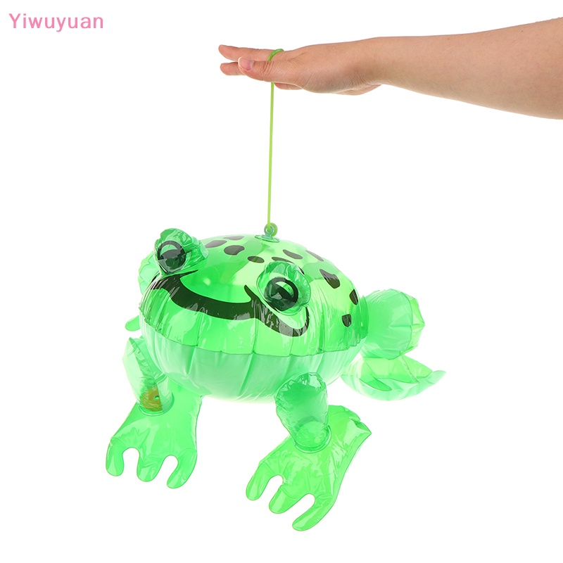< Yiwuyuan > Đồ Chơi Ếch Xanh Bơm Hơi Có Đèn Nhấp Nháy Dễ Thương Vui Nhộn DIY Mới Cho Trẻ Em