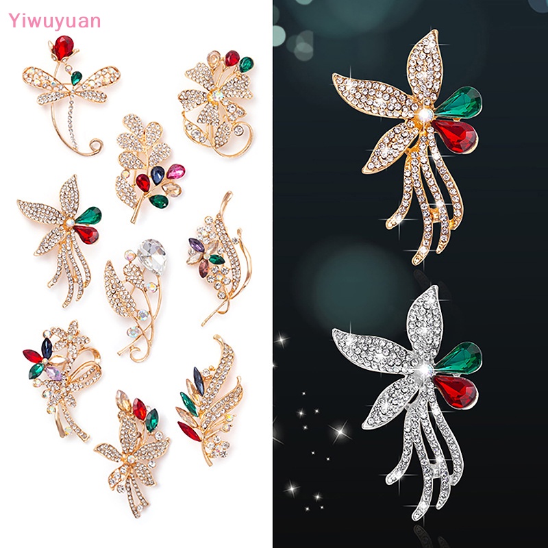 Ghim Cài Áo Hình Hoa Đính Đá Nhiều Màu Sắc Phong Cách Vintage Mới