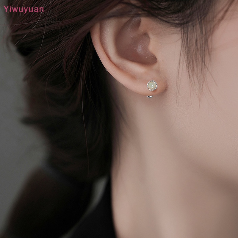 1 Đôi Khuyên Tai Ngọc Bích Xoắn Ốc Cho Nữ