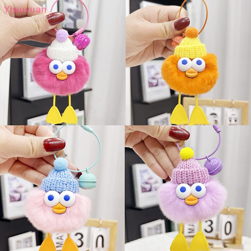 1 Móc Khóa Banh Lông Thỏ Nhiều Màu Mới