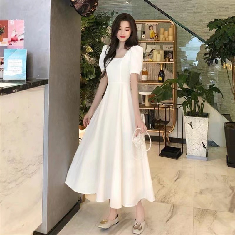 Đầm Tay Ngắn Cổ Vuông Dáng Chữ A Phong Cách Hàn Quốc Thời Trang Mùa Hè 2023 Cho Nam