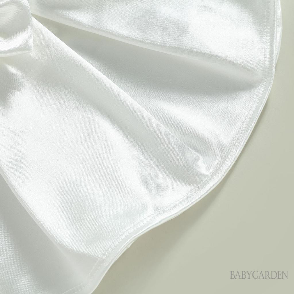 Set Đồ Mùa Hè Gồm Áo Ba Lỗ Đính Nơ + Chân Váy Chữ A + Băng Cài Đầu Cho Bé Gái 6 Tháng - 4 Tuổi