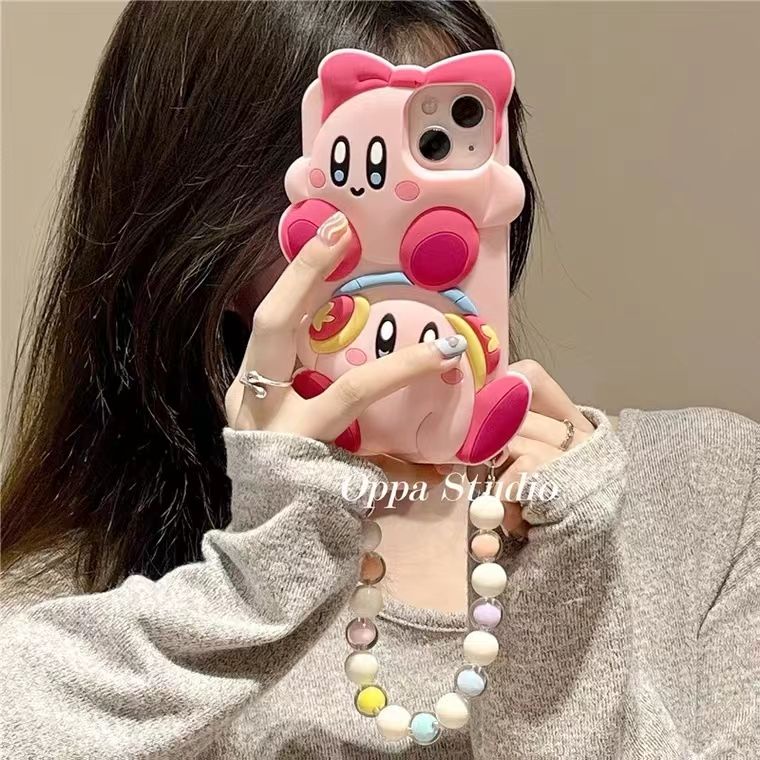 Ốp Điện Thoại Silicon Mềm Chống Rơi Hình Kirby Màu Hồng Dễ Thương Cho Iphone 13 Pro MAX 12 13 Pro 11 XR XS MAX 7 8 Plus