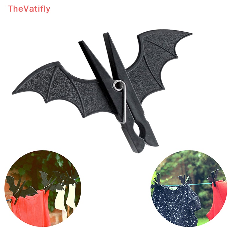[Thevalifly] 2 Kẹp Quần Áo Chống Gió Hình Dơi Sáng Tạo Vui Nhộn