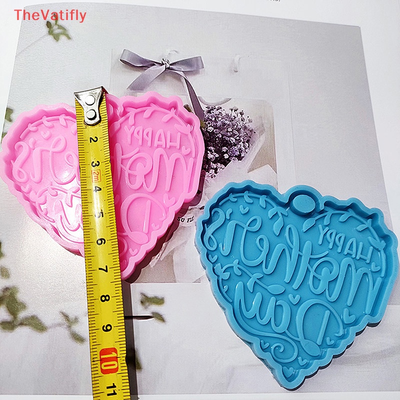 Khuôn Silicone Làm Móc Khóa / Đồ Thủ Công DIY Hình Chữ Happy Mother Days