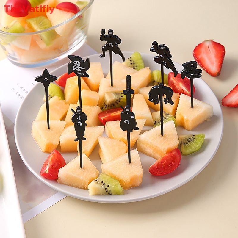 [Thevalifly] Nĩa Ăn Trái Cây / Trái Cây / Bánh Kem Mini Bằng Nhựa Cấp Thực Phẩm Trang Trí Bữa Tiệc Cho