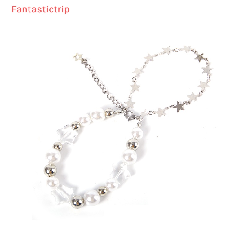 Vòng Tay Chuỗi Hạt Ngọc Trai / Ngôi Sao Thời Trang Cho Cặp Đôi Mới