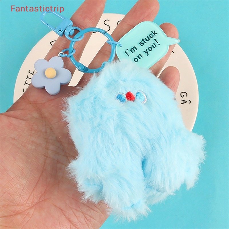 [Fantastictrip] Móc Khóa Hình Gà Nhồi Bông Hoạt Hình Dễ Thương Trang Trí Ba Lô Xe Hơi