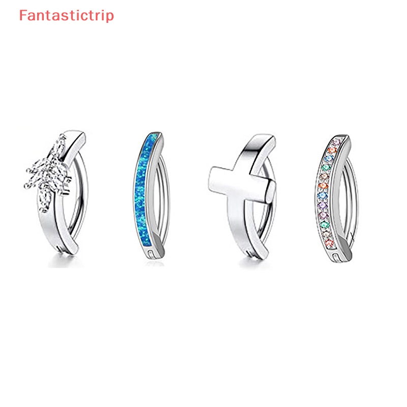 [Fantastictrip] Khuyên Rốn Dạng Thanh Tạ Cong Đính Đá Zircon Nhiều Màu Sắc Mới Dành Cho Nữ