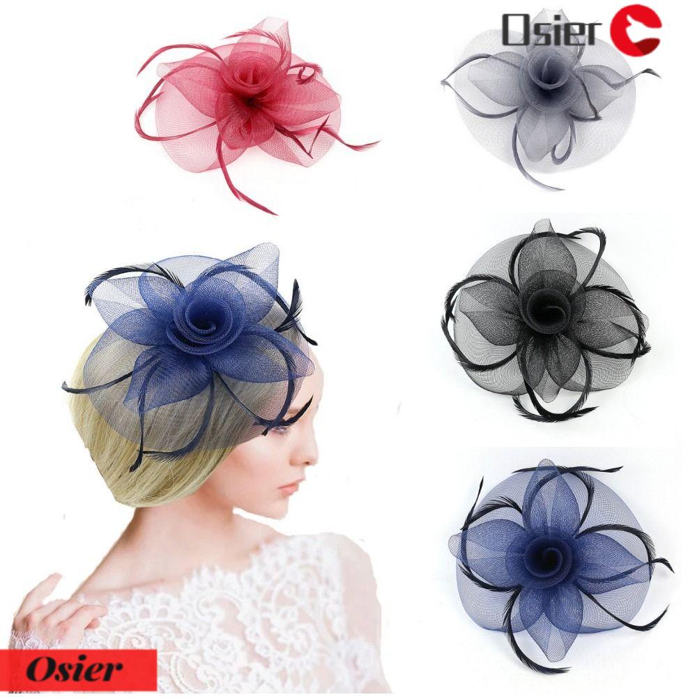 OSIER1 Mũ Lông Vũ Cài Tóc Cho Nữ