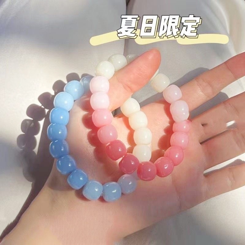 Vòng Tay Chuỗi Hạt Màu gradient Phong Cách Hàn Quốc Cổ Điển Thời Trang Cho Cặp Đôi