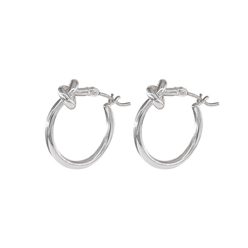 Khuyên Tai Tròn Thắt Nút Đơn Giản Thời Trang Cổ Điển