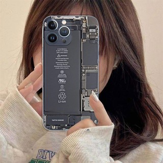 Ốp Điện Thoại Mềm Trong Suốt Họa Tiết Nhãn Dán Cho iPhone 11 12 13 14 Pro Max 13 Mini X XR Xs Max 7 8 14 Plus