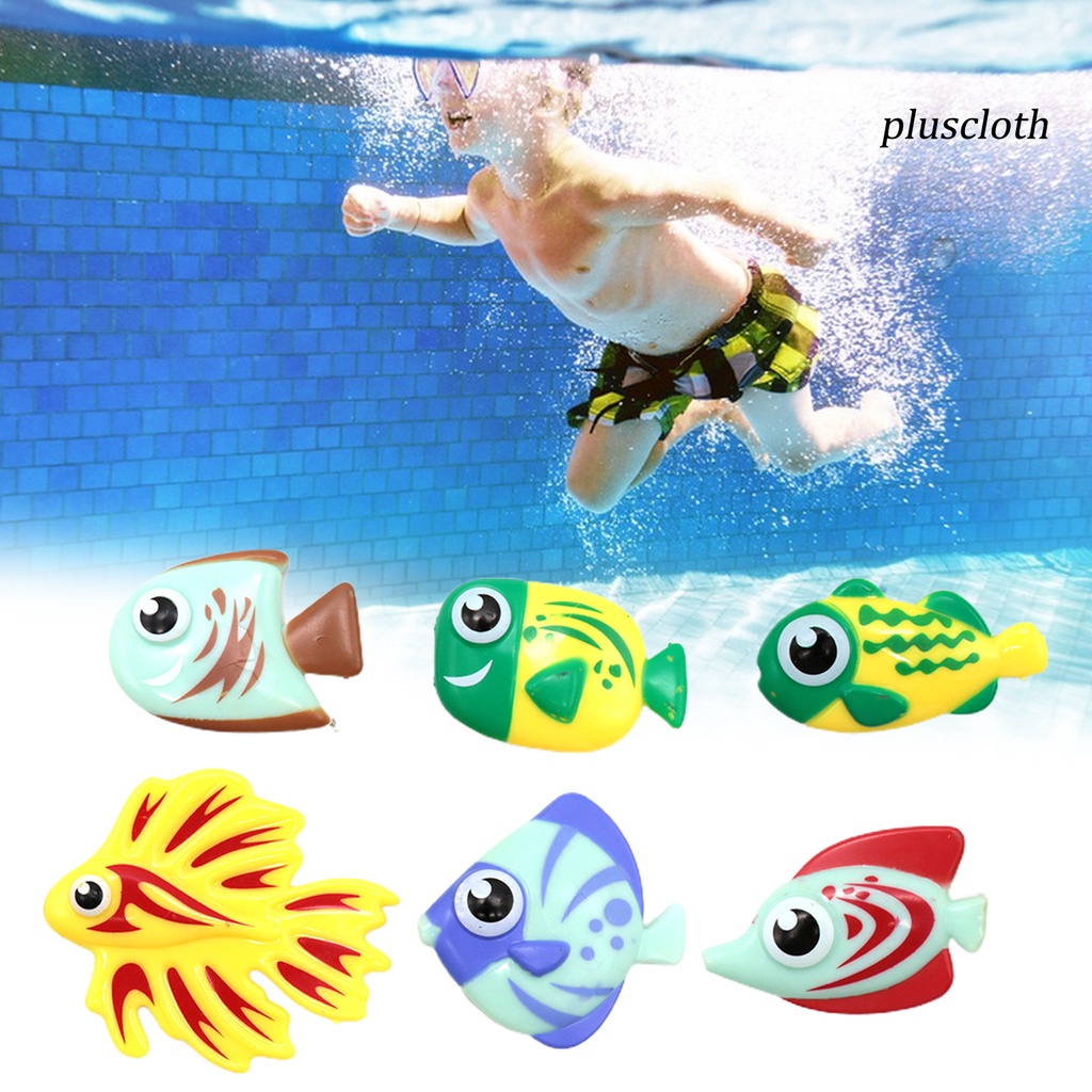 Bộ 6 Cá Nhựa PVC Đồ Chơi Nhiều Màu Sắc Cho Bé