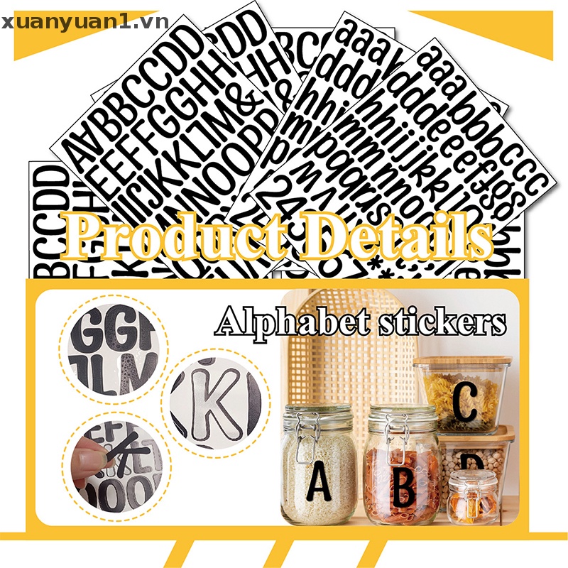 Đề Can Vinyl Chống Thấm Nước 2 Inch Hình Chữ Cái Và Số Dùng Để Trang Trí Sổ Tay / Hộp Thư