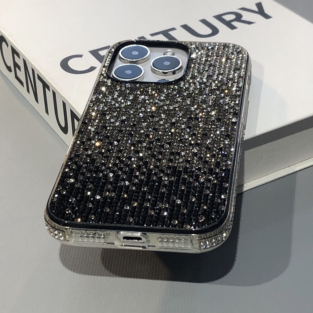 Ốp Điện Thoại Tpu Đính Kim Cương Giả Lấp Lánh Cho iphone 14 pro max 13 12 11 pro xs max x xr 7 8 plus