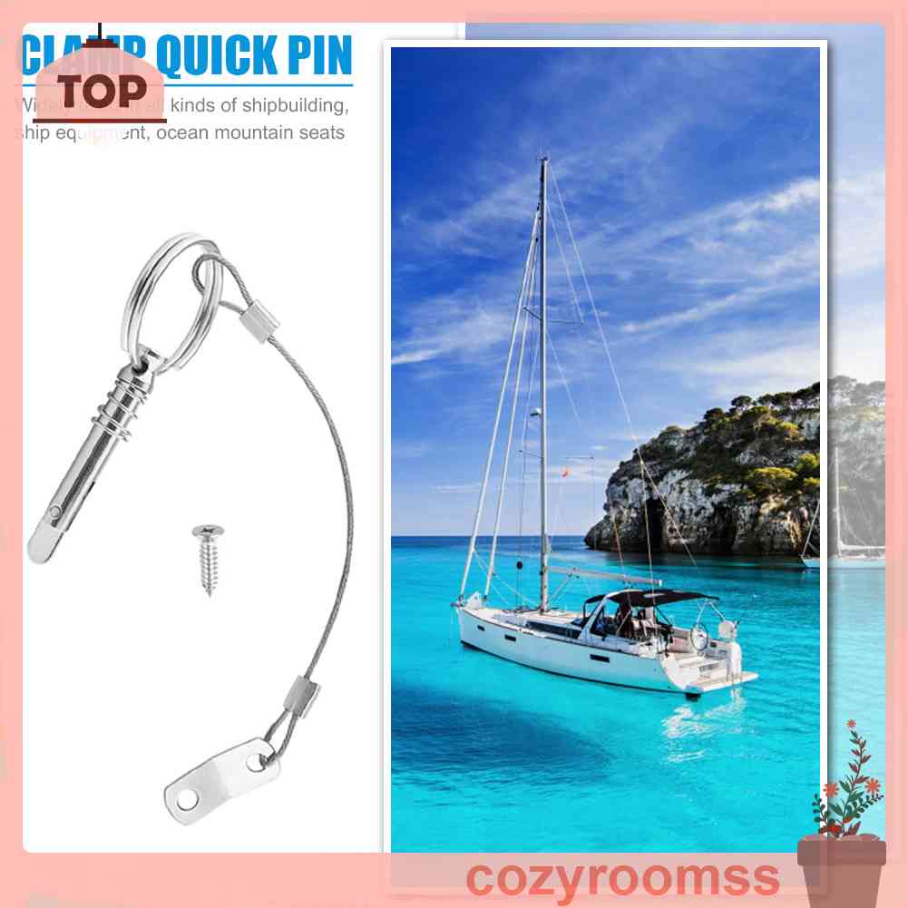 Chốt Bản Lề Bằng Thép Không Gỉ Tháo Gỡ Nhanh Kèm Dây Buộc Cho Tàu Thuyền