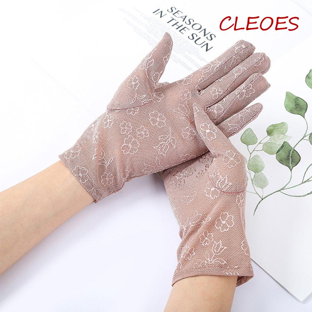 Găng Tay Lái Xe Phối Lưới Thoáng Khí Cho Nữ