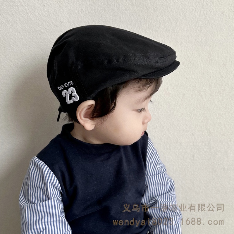 Mũ Beret In Chữ Phong Cách Hàn Quốc Thời Trang Xuân Thu Cho Bé