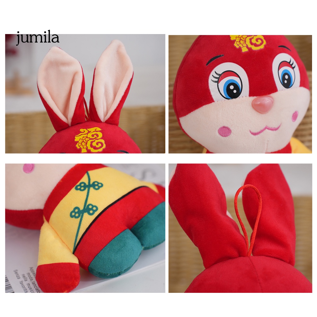 Thú Nhồi Bông Hình Chú Thỏ Hoàng Đạo Trang Trí Năm Mới